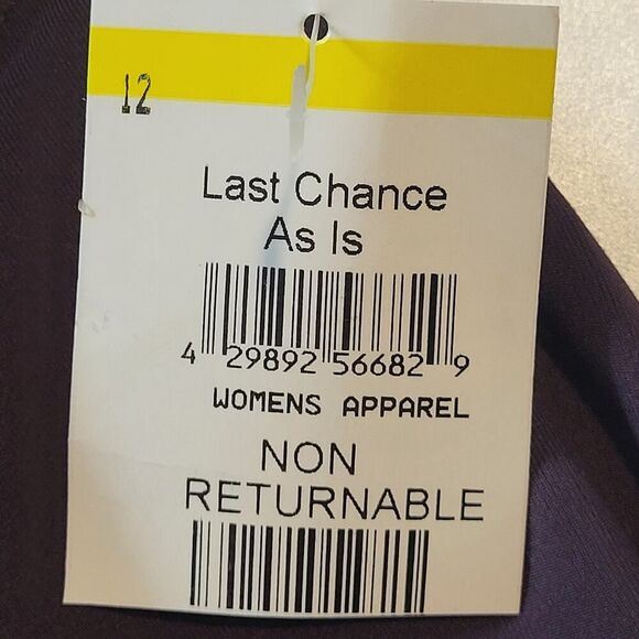 NEW Yogalicious Medium Dark Purple / Plum Mid Rise Leggings Athleisure Yoga - Picture 8 of 8